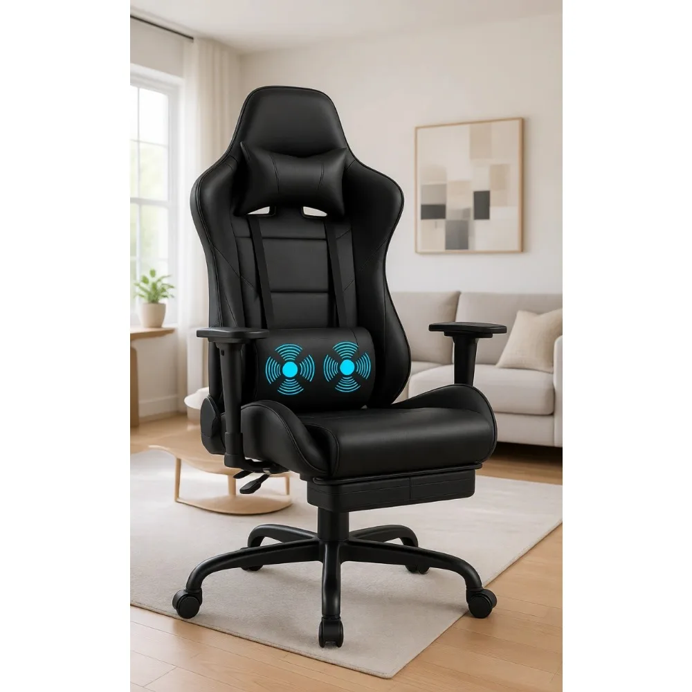 Massage - Silla de juego con reposapiés, función