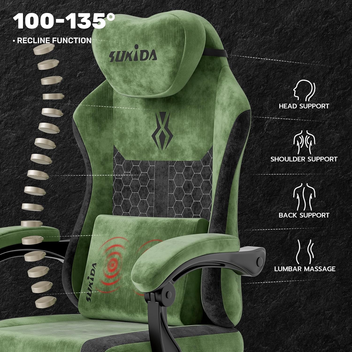 Silla de videojuegos con respa - Massage reseña y precio