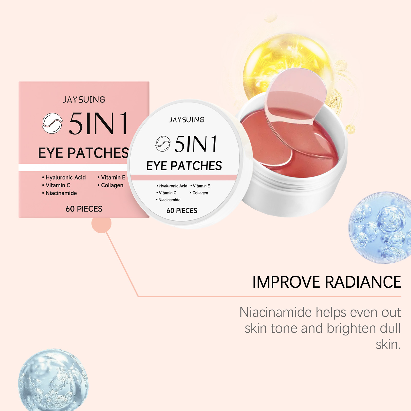 JAYSUING Parches para Ojos 5 e - Hyaluronic Acid Facial Serum reseña y precio
