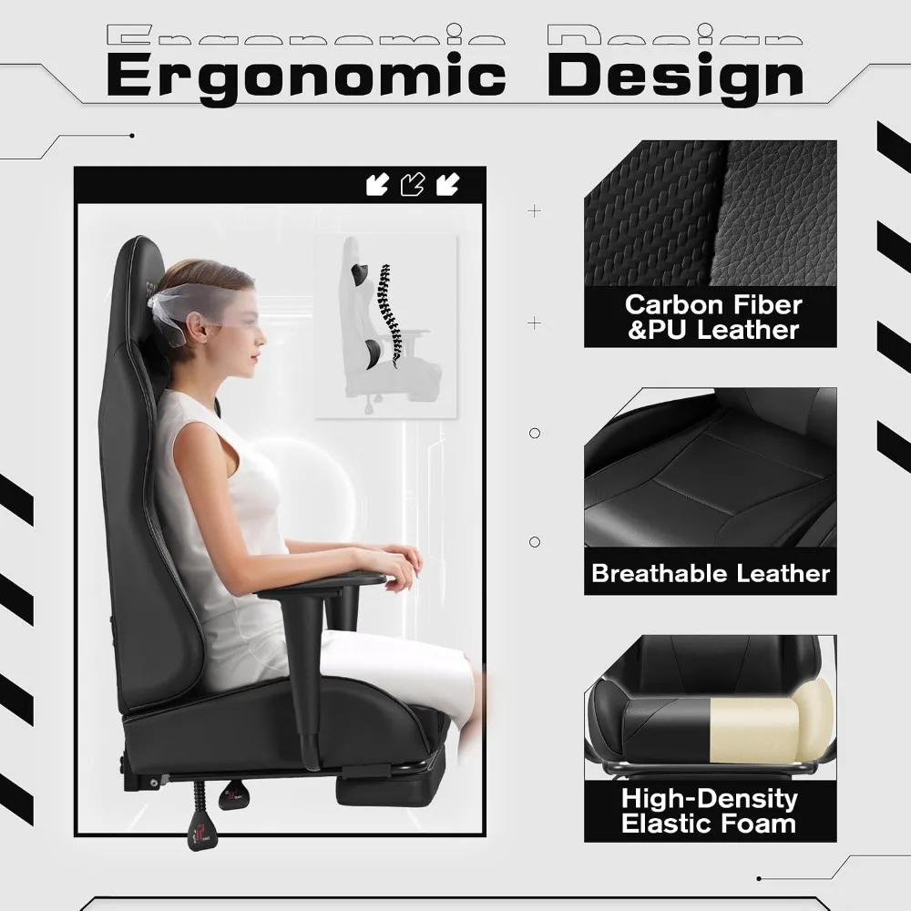 Silla de juego con reposapiés, - Massage reseña y precio