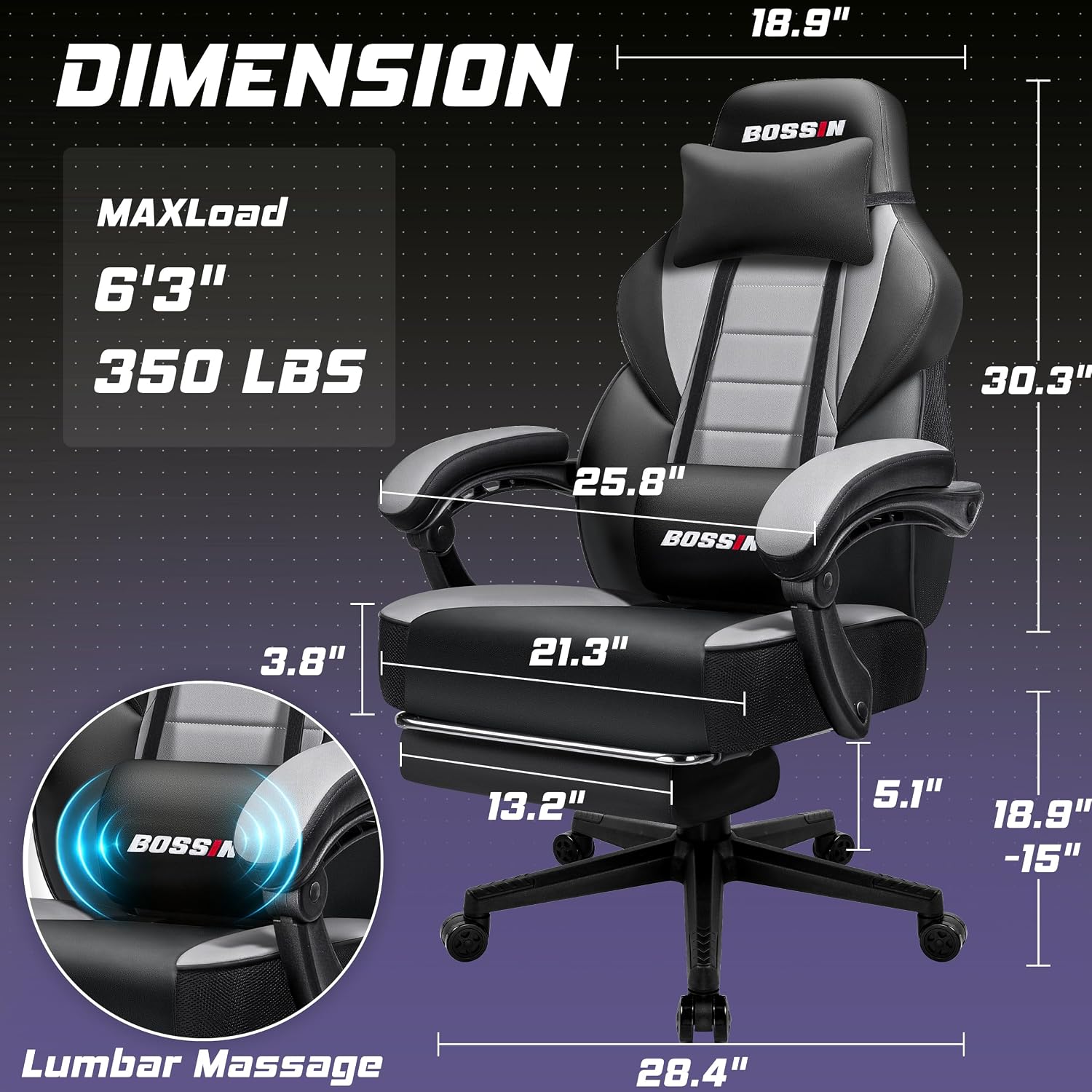 Silla de juego con función de  - Massage reseña y precio