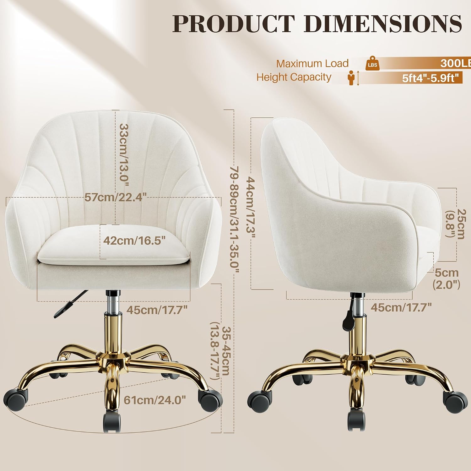 Silla de tocador con ruedas, c - Makeup reseña y precio