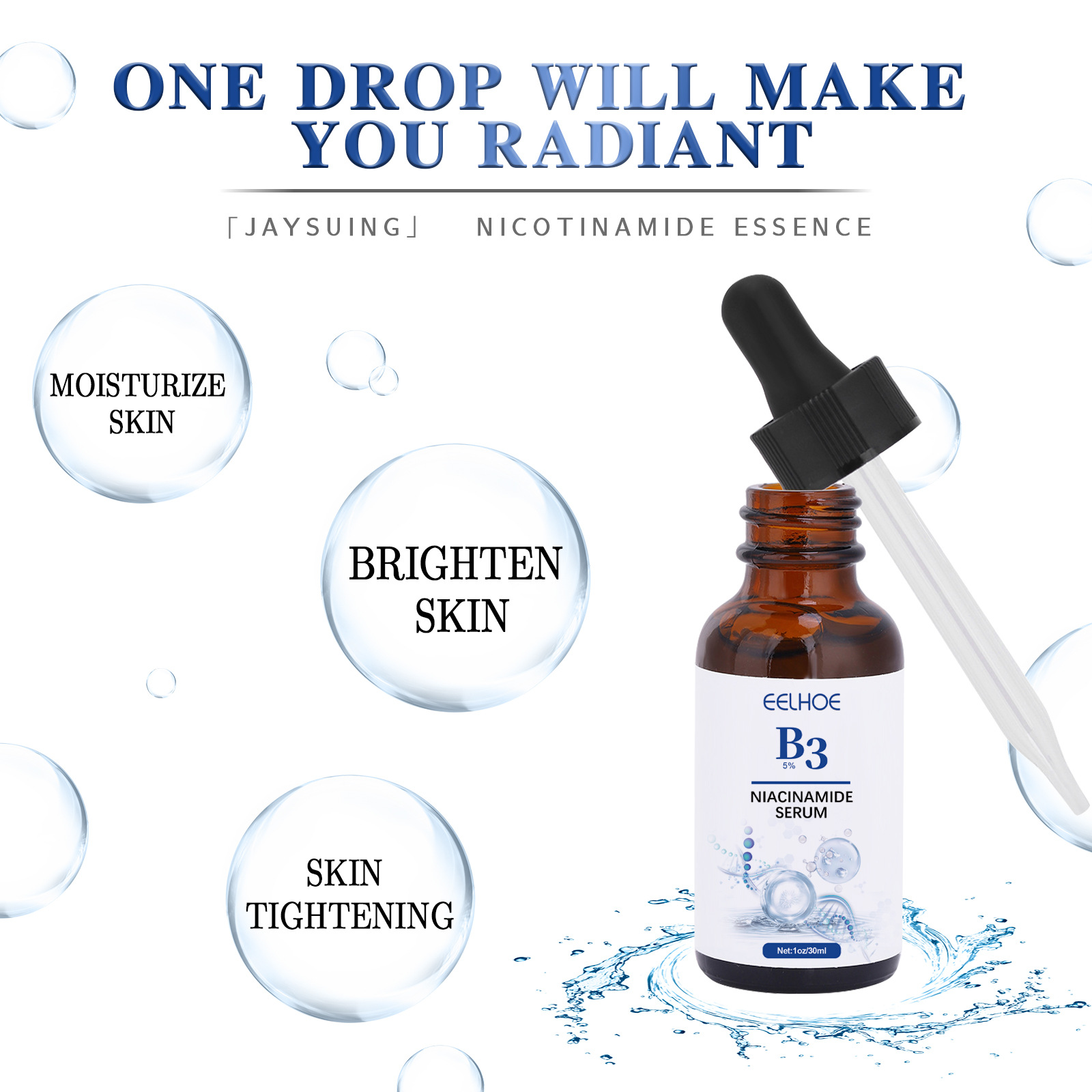 Suero de niacinamida B3, elimi - Niacinamide Pore Shrinking Essence reseña y precio