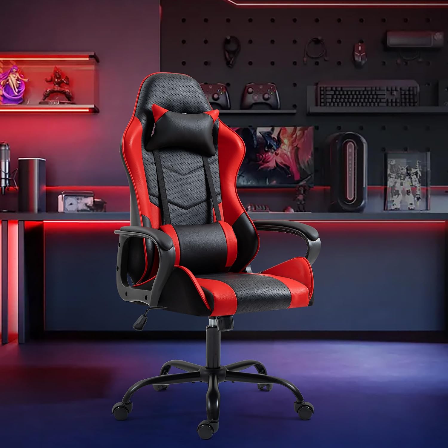 Silla de juego ergonómica roja - Massage reseña y precio
