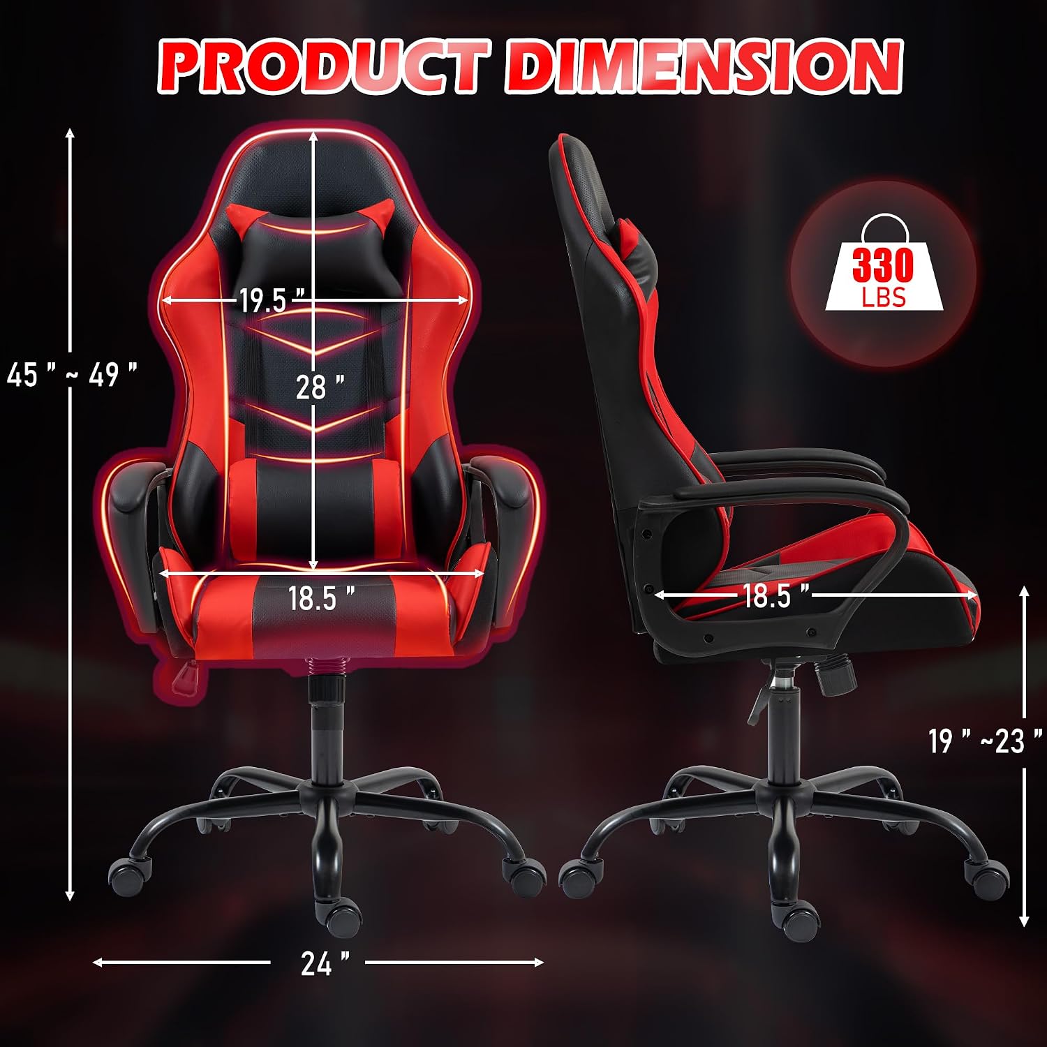 Silla de juego ergonómica roja - Massage reseña y precio